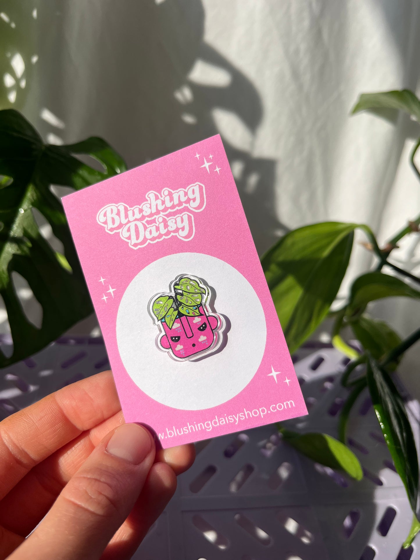 Pink rainy pin 🌧️